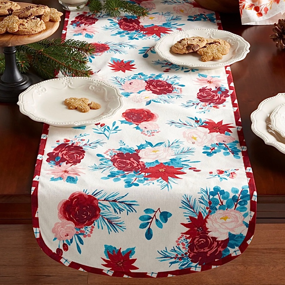 NWT Pioneer Woman Wishful Winter Fabric Table Runner, Multicolor, 14"x72"